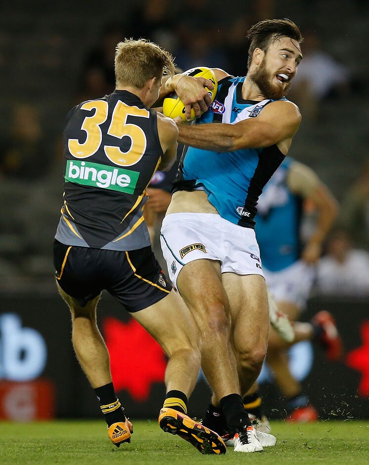 AFL 2016 NAB Challenge - Richmond v Port Adelaide Charlie Dixon made an impact when he came on in the second half - ${keywords}